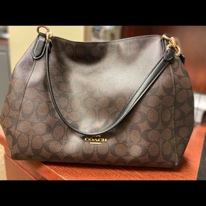 Hallie coach bag in brown/black
